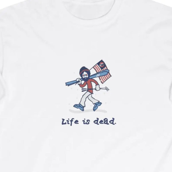 Life is dead. Skier Jerry - Grateful Dead Long Sleeve Tee - StealieShop